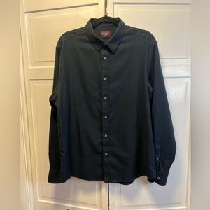 UNTUCKit Men's Veneto WF Long Sleeve Button Down Shirt Size Men’s XL Color Black